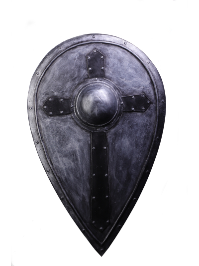 Trollfelsen LARP-Tropfenschild Metalloptik 'Templer' 